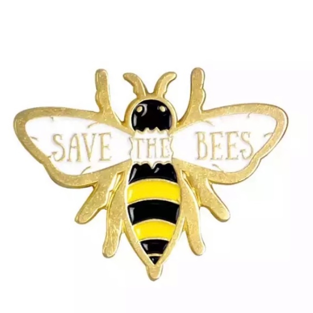Save the bees enamel pin